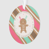 Making Spirits Bright Reindeer Gingerbread写真 オーナメント (正面)