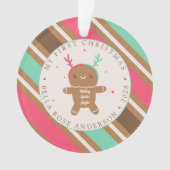 Making Spirits Bright Reindeer Gingerbread写真 オーナメント (正面)