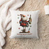Making Spirits Bright Throw Pillow クッション (ブランケット)