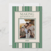 Making Spirits Bright Two Photo Stripe シーズンカード (正面)