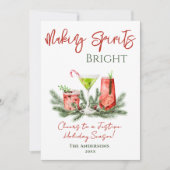 Making Spirits Bright Watercolor Cocktails シーズンカード (正面)