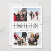 Making Spirits Bright White Christmas Multi Photo シーズンカード (正面)