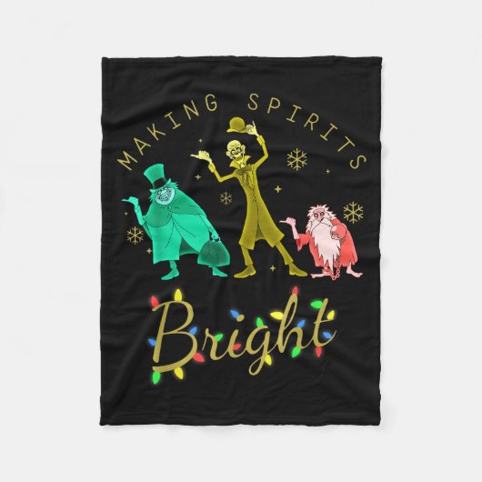 Making Srits Bright Christmas Retro Groovy Christm フリースブランケット (正面)