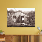 Making Tappa, a先住民布, c.1875 (セピア写真) キャンバスプリント (インサイチュ (リビング))