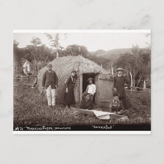 Making Tappa, a先住民布, c.1875 (セピア写真) ポストカード (正面)