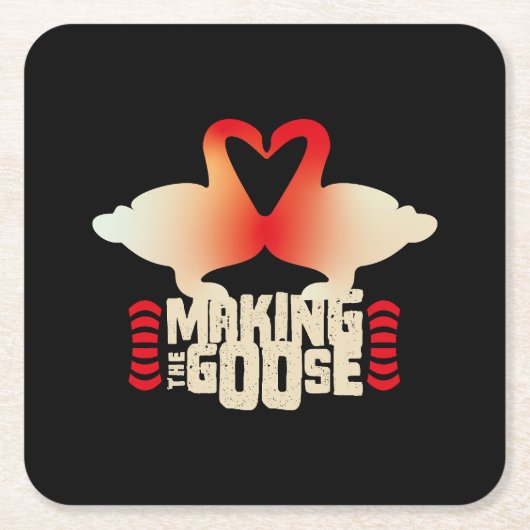 MAKING THE GOOSE BY MASANSER PIXELAT スクエアペーパーコースター (正面)