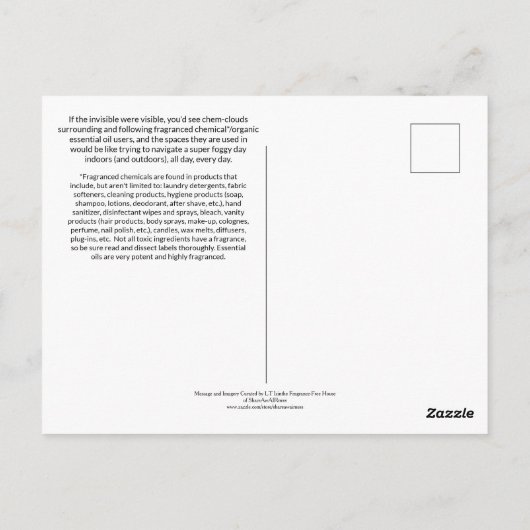 Making The Invisible Visible ポストカード (裏面)