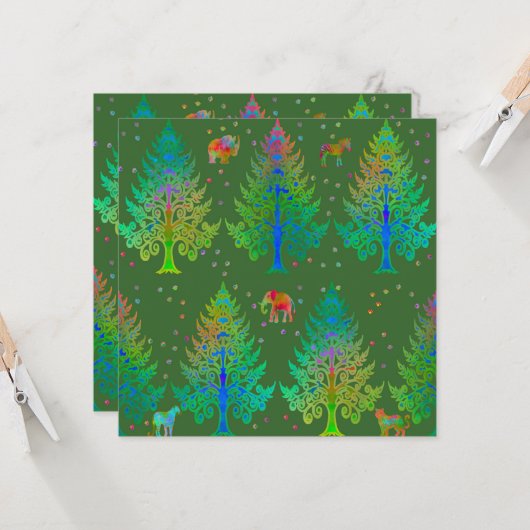 Making Tracks in Spring カード (正面/裏面インサイチュ)