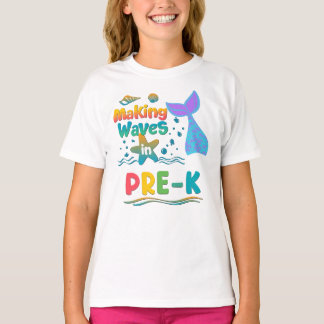 Making Waves School Shirt Pre-K to 2nd Grade Girl Tシャツ