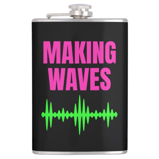 Making Waves - Sound Waves - Music Producer フラスク (正面)