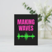 Making Waves - Sound Waves - Music Producer ポストカード (スタンド正面)