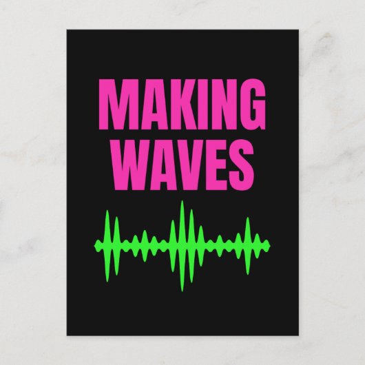 Making Waves - Sound Waves - Music Producer ポストカード (正面)