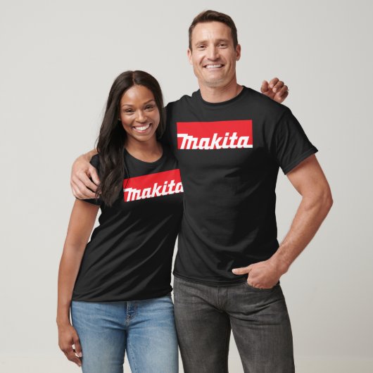 Makita Tools Logo (White On Red)   Tシャツ (ユニセックス)