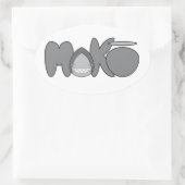 MAKOスラップ 楕円形シール (バッグ)