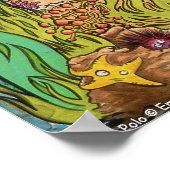 Mako Polo Mermaid +サメ遊ゲーム友だちアート ポスター (角)