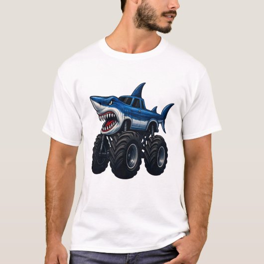 Mako Shark Monster Truck Tシャツ (正面)