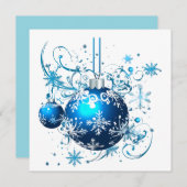 MAKOM1000- Blue Christmas - Blue Christmas Ornamen シーズンカード (正面/裏面)