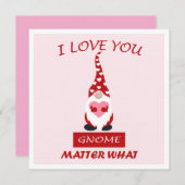 MAKOM1000- Gnome Cute Valentine Humor シーズンカード (正面/裏面)