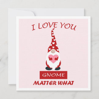 MAKOM1000- Gnome Cute Valentine Humor シーズンカード