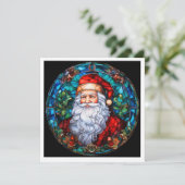MAKOM1000- Stained Glass Santa シーズンカード (スタンド正面)