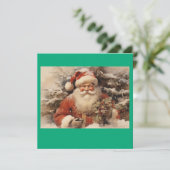 MAKOM1000- Vintage Santa Claus Art シーズンカード (スタンド正面)