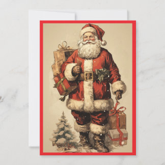 MAKOM1000- Vintage Santa Claus Postcard シーズンカード