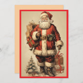 MAKOM1000- Vintage Santa Claus Postcard シーズンカード (正面/裏面)