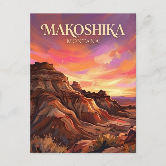 Makoshika State Park Montana ポストカード (正面)