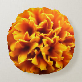 Makroaufnahme einer orangefarbenen Blüte ラウンドクッション