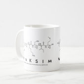 Maksimペプチド名mug コーヒーマグカップ (正面左)