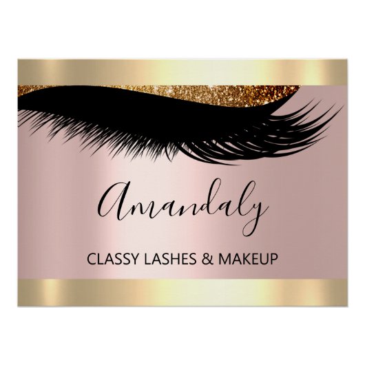 Makueupアーティストスタジオまつげ拡張美しい ポスター (正面)