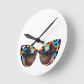 MAL ANTIE / Crazy Aunt Afrikaanse Humor ラウンド壁時計 (傾斜)