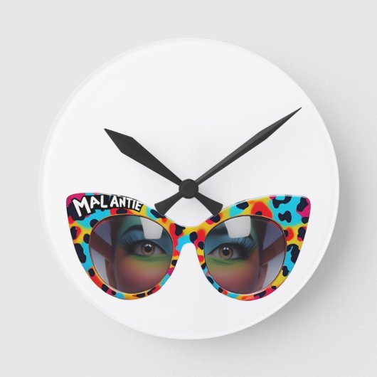 MAL ANTIE / Crazy Aunt Afrikaanse Humor ラウンド壁時計 (正面)