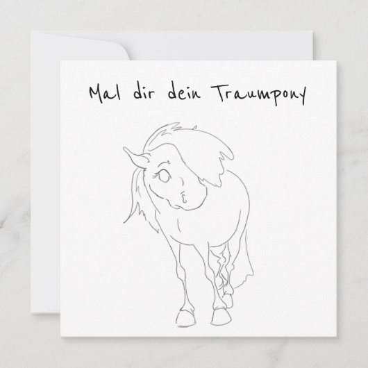Mal dir dein Traumpony, lustige Pferde- Karte シーズンカード (正面)