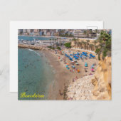 Mal Pasビーチ，ベニドーム，コスタブランカ，スペイン ポストカード (正面/裏面)