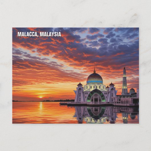 Malacca Straits Mosque Malaysia Postcard ポストカード (正面)