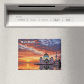 Malacca Straits Mosque Malaysia Postcard マグネット (インサイチュ (食洗機))