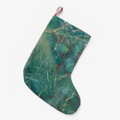 Malachite緑大理石テクスチャ、詳細構造o スモールクリスマスストッキング (正面 (吊り時))