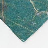 Malachite緑大理石テクスチャ、詳細構造o フリースブランケット (角)