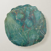 Malachite緑大理石テクスチャ、詳細構造o ラウンドクッション (裏面)