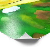 Malachite Butterfly on Green Leaf フォトプリント (角)