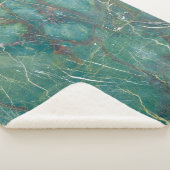 Malachite green marble texture, detail structure o シェルパブランケット (3/4)