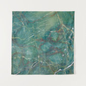 Malachite green marble texture, detail structure o タペストリー (正面(横))