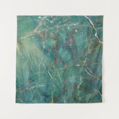 Malachite green marble texture, detail structure o タペストリー (正面)