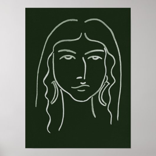 Malachite Portrait with Long Hair ポスター (正面)