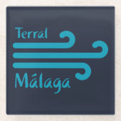 Malagaへようこそ 4: テラル ガラスコースター (正面)