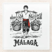Malagaへようこそ 5: El Cenachero ガラスコースター (正面)