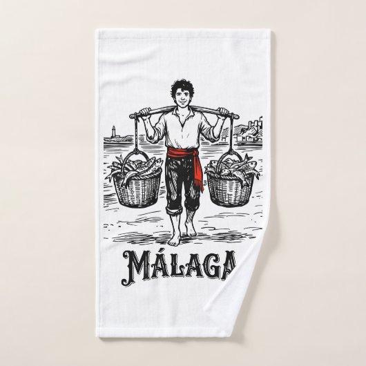 Malagaへようこそ 5: El Cenachero バスタオルセット (ハンドタオル)