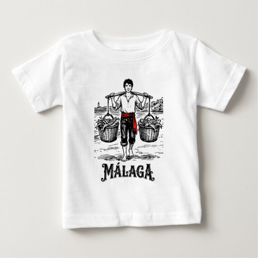 Malagaへようこそ 5: El Cenachero ベビーTシャツ (正面)