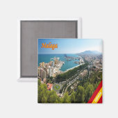 MALAGA,スペイン,ヨーロッパ,冷蔵庫のzES032パノラマ マグネット (正面/裏面)